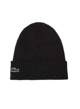 Cappello Lacoste Bonnet Knitted Nero per Donna Uomo