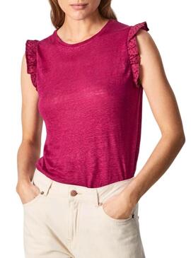 T-Shirt Pepe Jeans Daysies Rosa per Donna