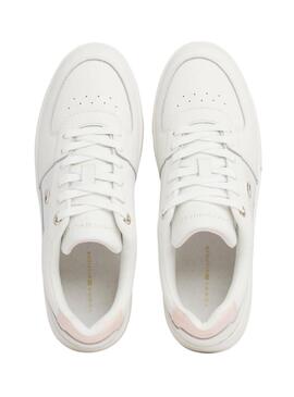 Scarpe da ginnastica Tommy Hilfiger Basket bianche per donna