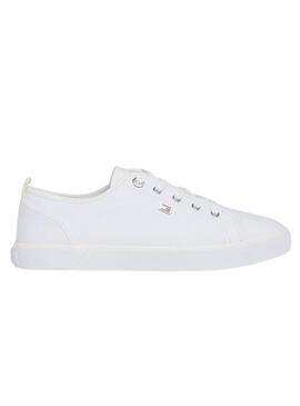 Sneakers Tommy Hilfiger Vulc Canvas Bianche per Donna