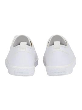 Sneakers Tommy Hilfiger Vulc Canvas Bianche per Donna