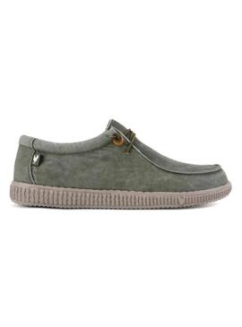 Scarpe Walkin Pitas Wallabi Lavate Verde per Uomo