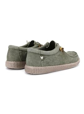 Scarpe Walkin Pitas Wallabi Lavate Verde per Uomo