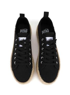 Sneakers Walkin Pitas Tina Nero per Donna