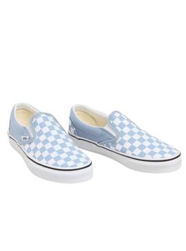 Scarpe Vans Slip On Checkerboard Blu e Bianche