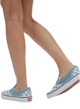 Scarpe Vans Slip On Checkerboard Blu e Bianche