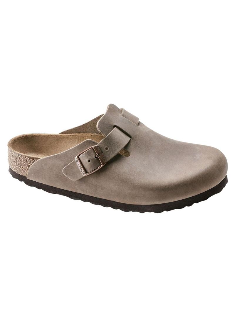 Ciabatte Birkenstock Boston Oil Beige per donna.