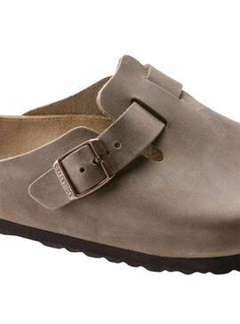 Ciabatte Birkenstock Boston Oil Beige per donna.