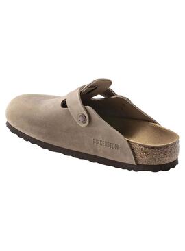 Ciabatte Birkenstock Boston Oil Beige per donna.