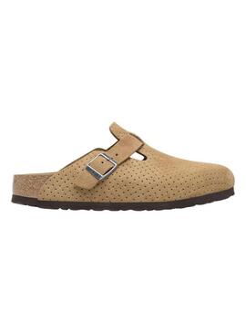 Ciabatte Birkenstock Boston Perforate Camel