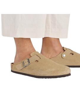 Ciabatte Birkenstock Boston Perforate Camel