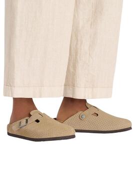 Ciabatte Birkenstock Boston Perforate Camel