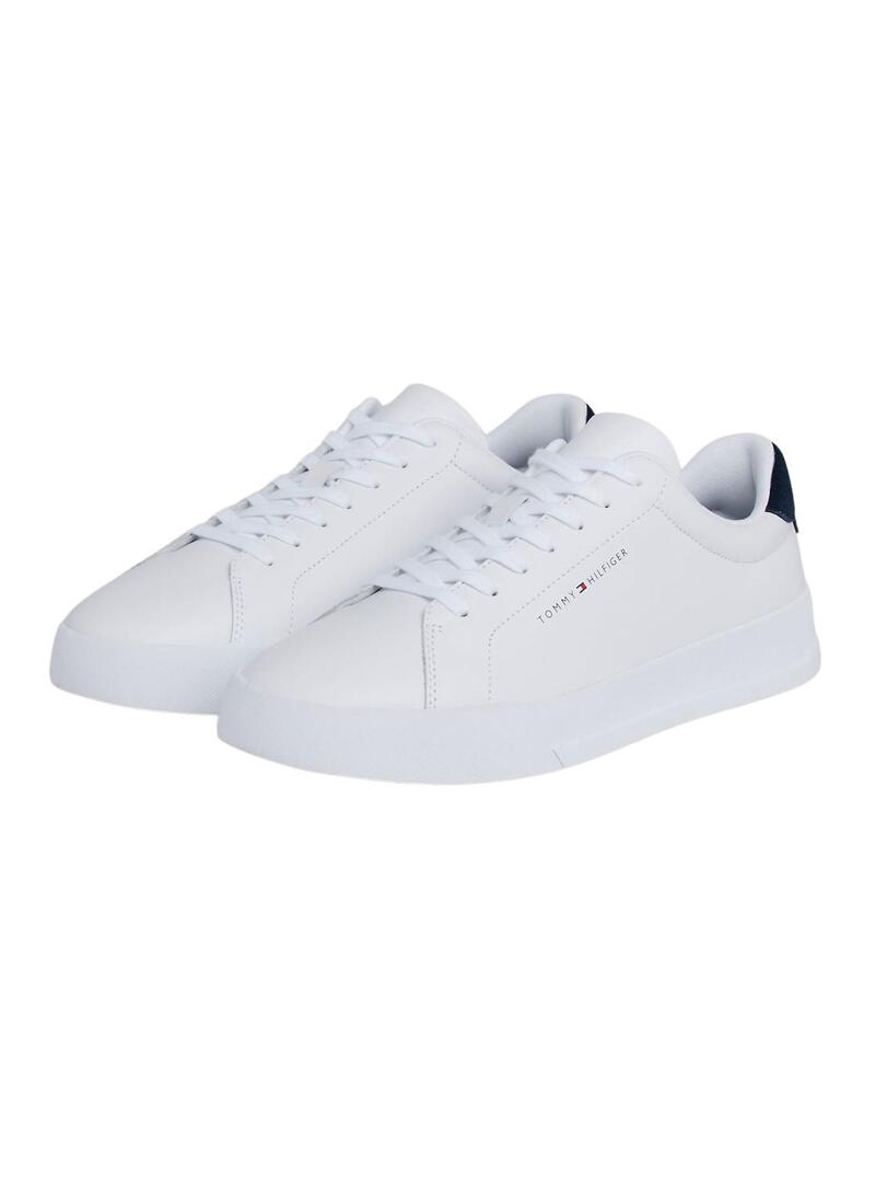 Scarpa da ginnastica in pelle bianca da uomo Tommy Hilfiger Court