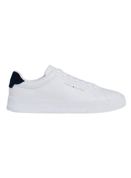 Scarpa da ginnastica in pelle bianca da uomo Tommy Hilfiger Court