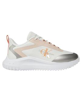 Sneakers Calvin Klein Low Lace Bianche da Donna