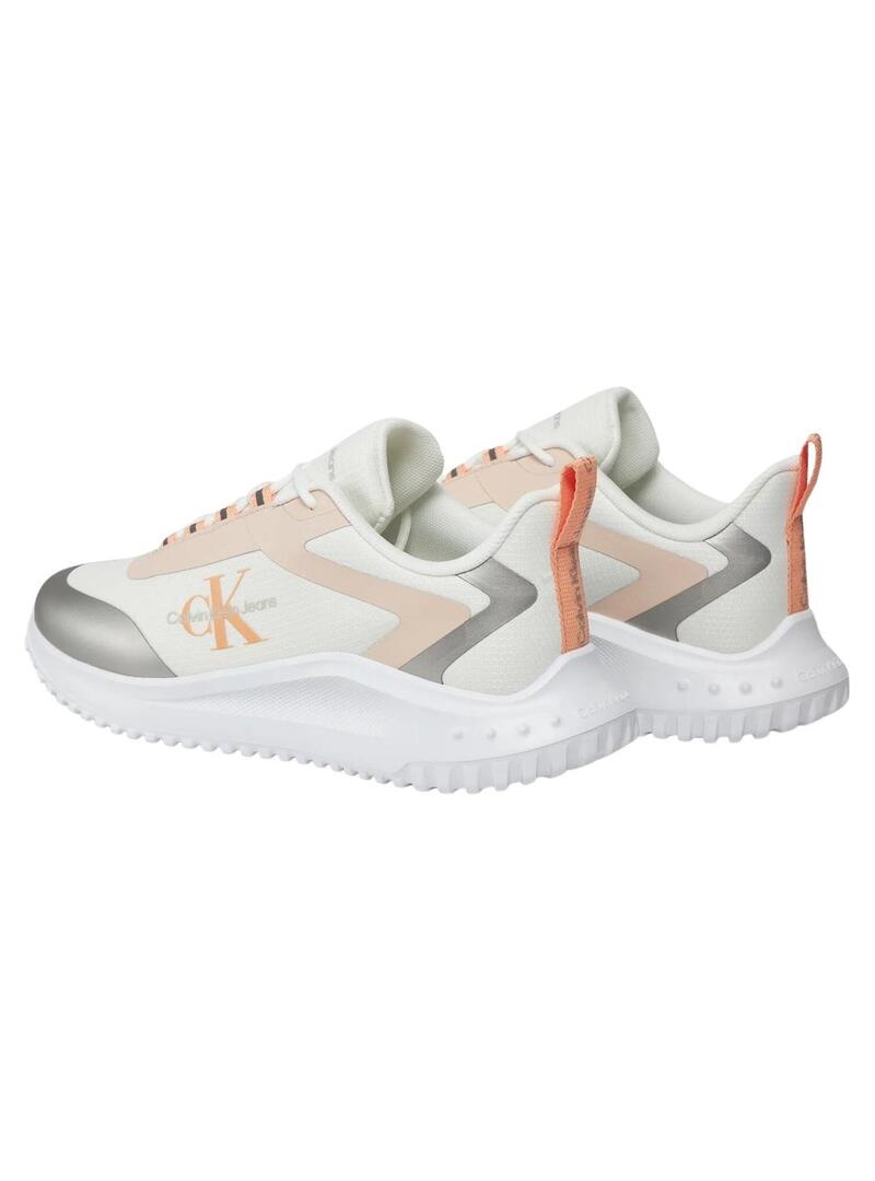 Sneakers Calvin Klein Low Lace Bianche da Donna