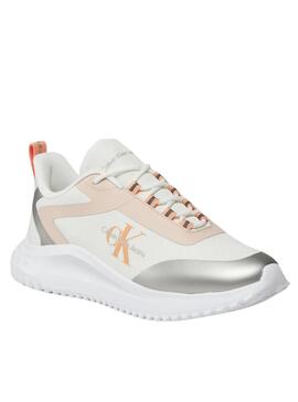 Sneakers Calvin Klein Low Lace Bianche da Donna