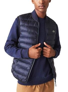 Gilet Lacoste Waterproof per Uomo Blu Navy