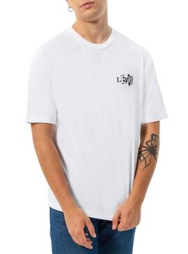 T-Shirt Levis Pattino Bianco per Uomo