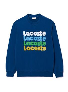 Felpa Lacoste Retro Bluastro Per Uomo