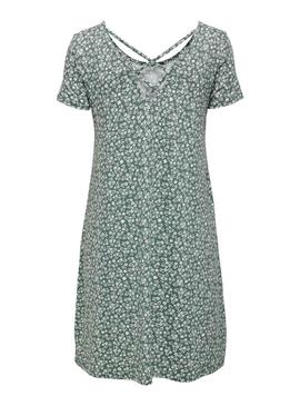 Vestito Only Bera Back Lace Verde per Donna