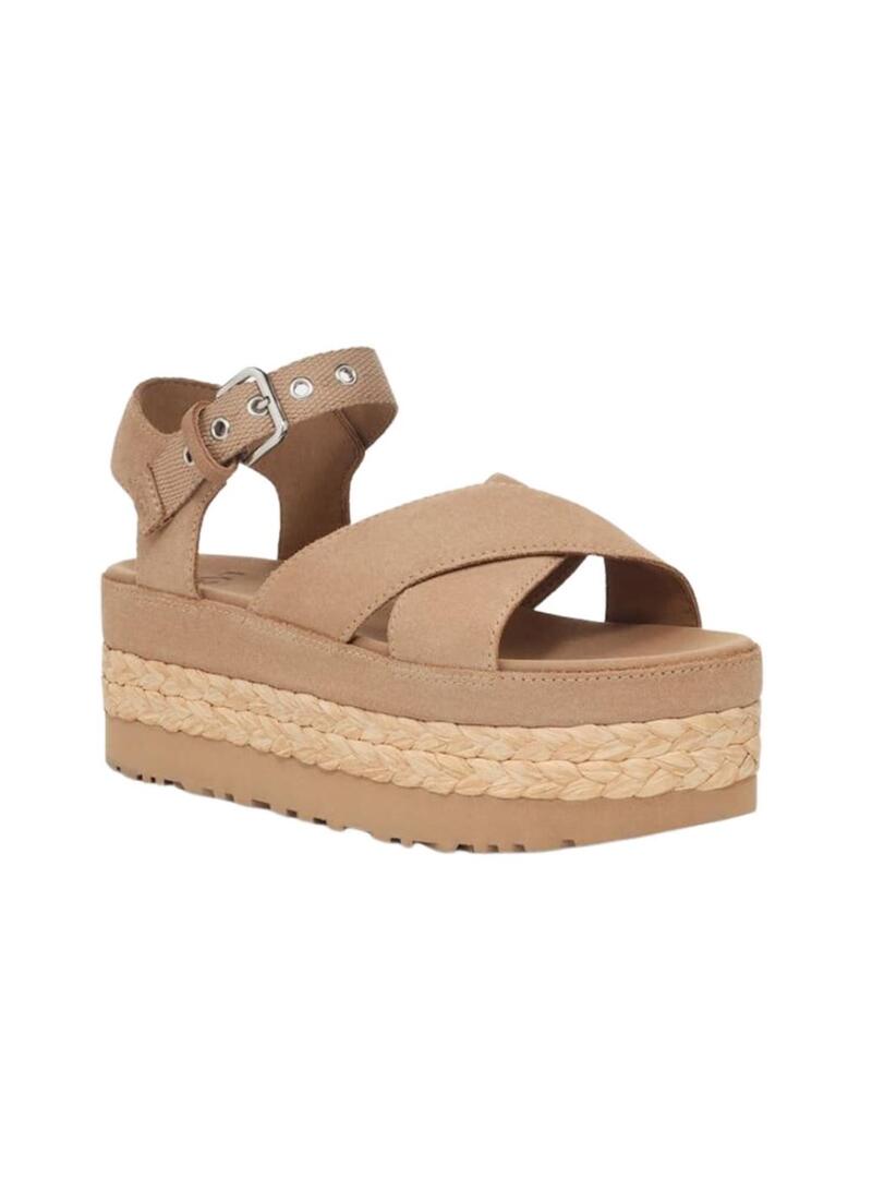 Sandali UGG Aubrey caviglia beige per donna.