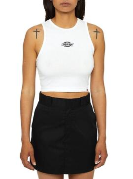 Top Dickies Powers Bianco per Donna