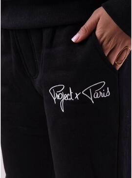 Pantaloni Jogger Project x Paris Ricamati Neri