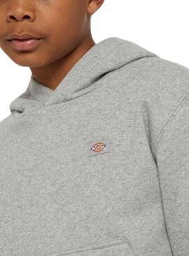 Felpa Dickies Youth Oakport Hoodie Grigio per Bambino