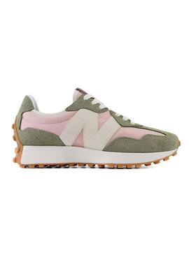 Scarpe da ginnastica New Balance 327 Verde Rosa per donna