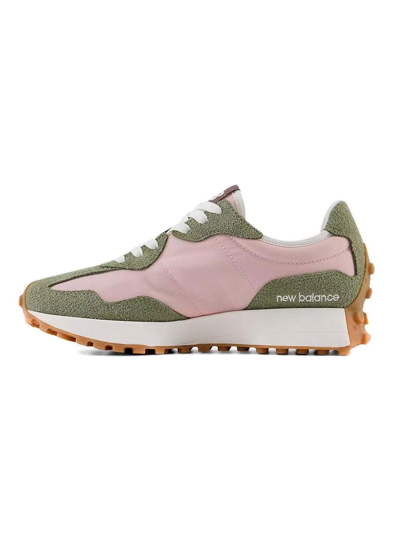 Scarpe da ginnastica New Balance 327 Verde Rosa per donna