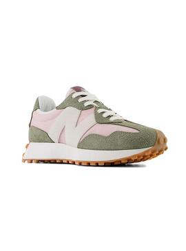 Scarpe da ginnastica New Balance 327 Verde Rosa per donna