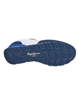 Scarpe da ginnastica Pepe Jeans Brit Mix Marino per uomo.