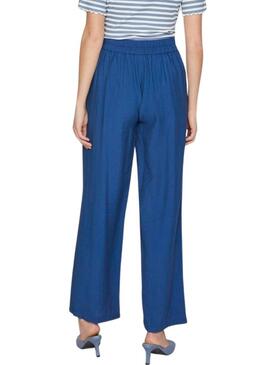 Pantaloni Vila Jana Blu per Donna