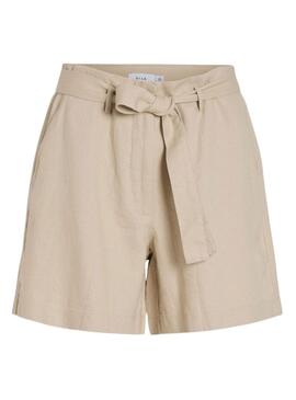 Shorts Vila Jolanda Beige per Donna