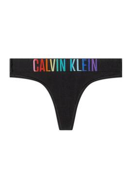Tanga Calvin Klein Jeans Pride Nero per Donna