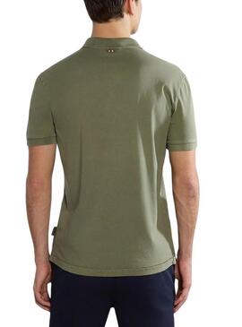 Maglia a polo Napapijri Elbas verde per uomo.