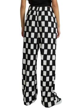 Pantaloni Vans Benton Checker Bianchi e Neri Da Donna