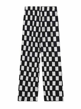 Pantaloni Vans Benton Checker Bianchi e Neri Da Donna