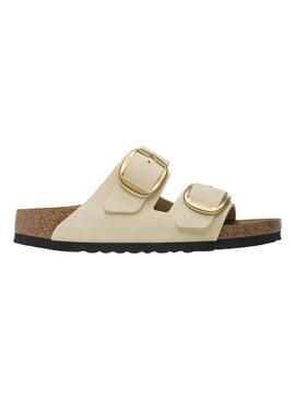 Sandali Birkenstock Arizona con fibbia beige per donna
