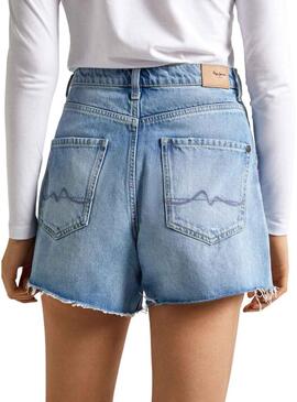 Shorts Peje Jeans in denim a-line rotti per donna.