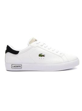 Scarpe Lacoste Powercourt in pelle bianca da uomo