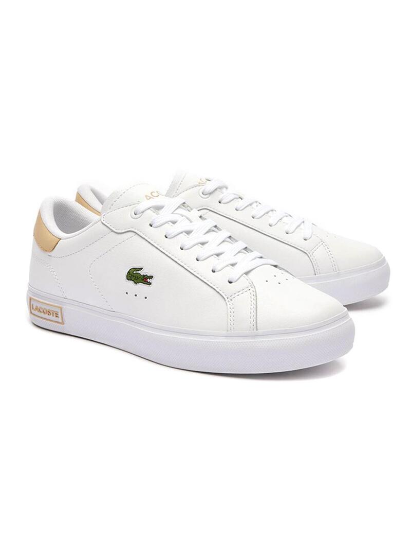 Sneakers Lacoste Powercourt Bianco Beige Donna