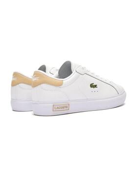 Sneakers Lacoste Powercourt Bianco Beige Donna