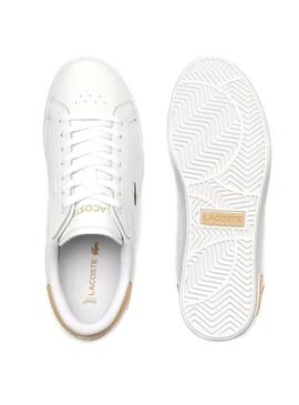 Sneakers Lacoste Powercourt Bianco Beige Donna