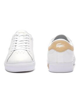 Sneakers Lacoste Powercourt Bianco Beige Donna