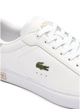 Sneakers Lacoste Powercourt Bianco Beige Donna