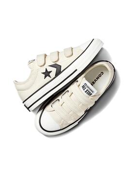 Sneakers Star Player Easy-On beige per bambini.