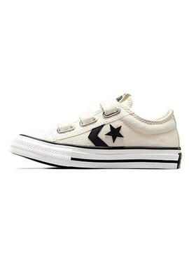 Sneakers Star Player Easy-On beige per bambini.