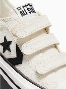 Sneakers Star Player Easy-On beige per bambini.